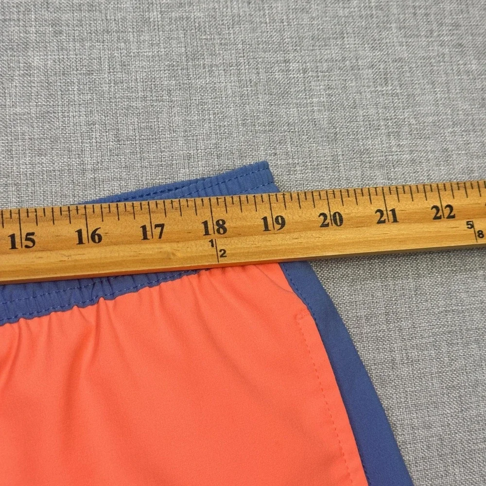Huk Swim Trunks Shorts Mens 2XL Blue Orange Lined Drawstring Pockets Quick Dry